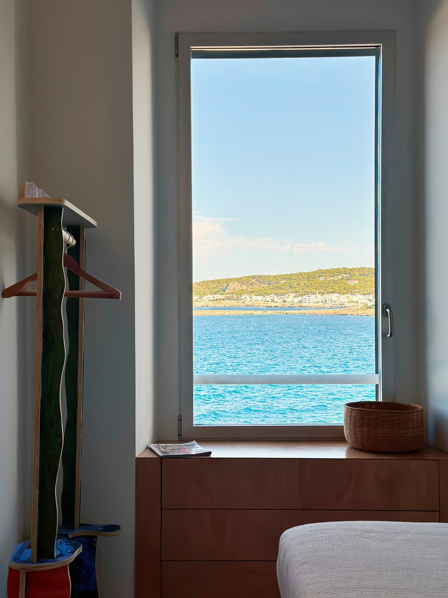 Sea view from a window at Corner House